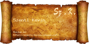 Szenti Kevin névjegykártya